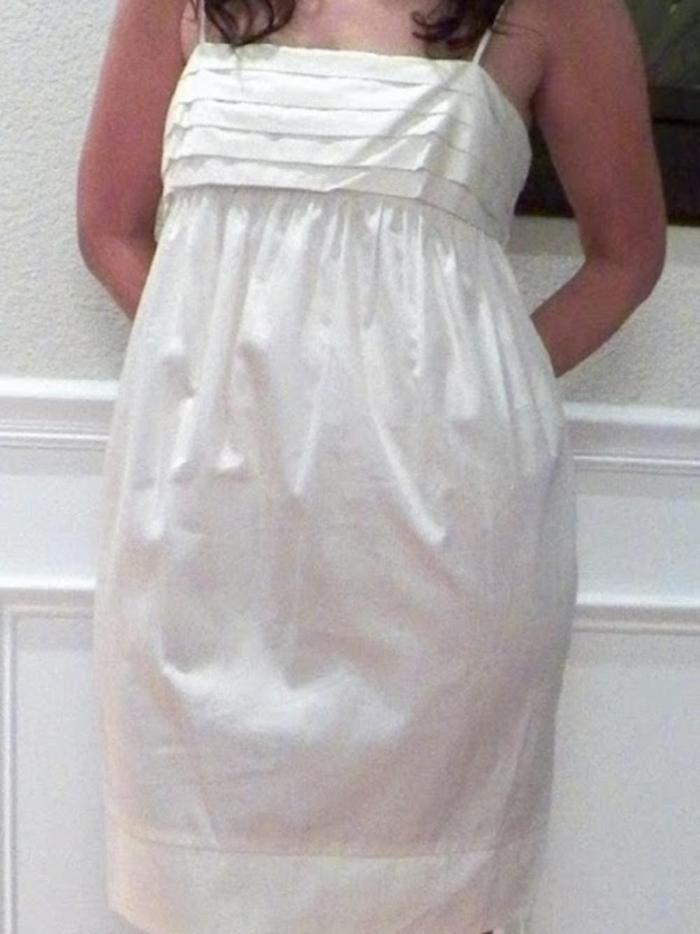 French Connection White Tulip Dress​ Giant Bow Size 8 NWOT